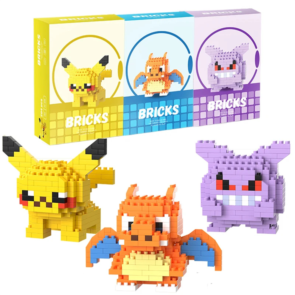 Kids Toys Movie - Klocki Mikro Pokemon Pikachu Dragonite Gengar