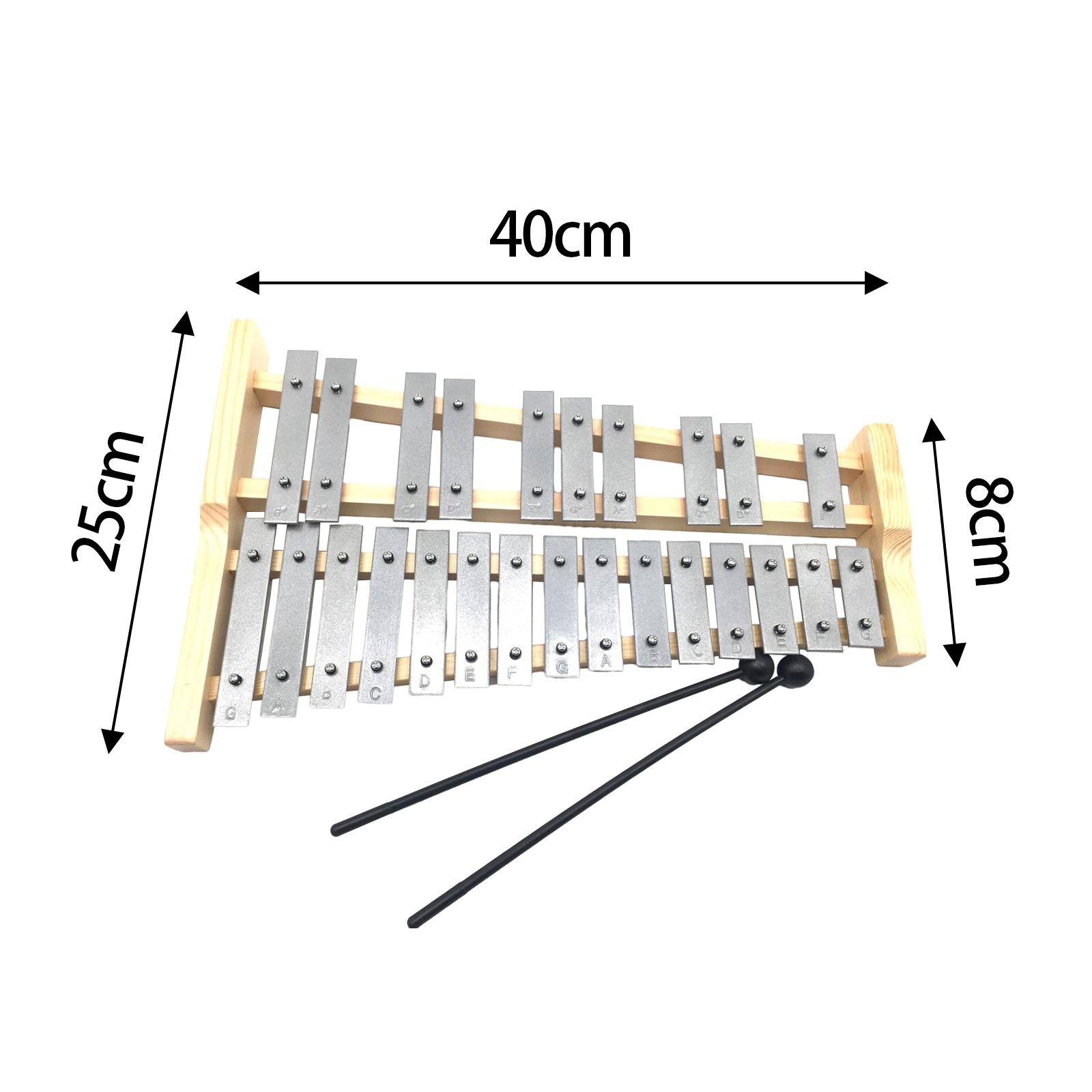 Kids Toys Xylophone - 25 Dźwięków Metalowe Klawisze Ksylofon Glockenspiel