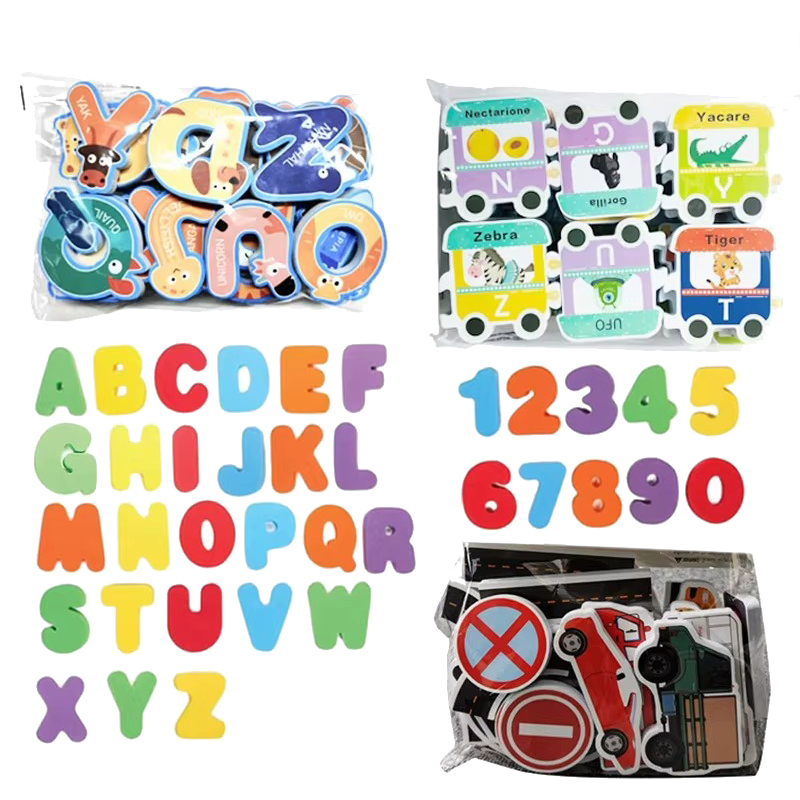 Bath Letter Number Foam - Zabawki do kąpieli dla niemowląt, pływające
