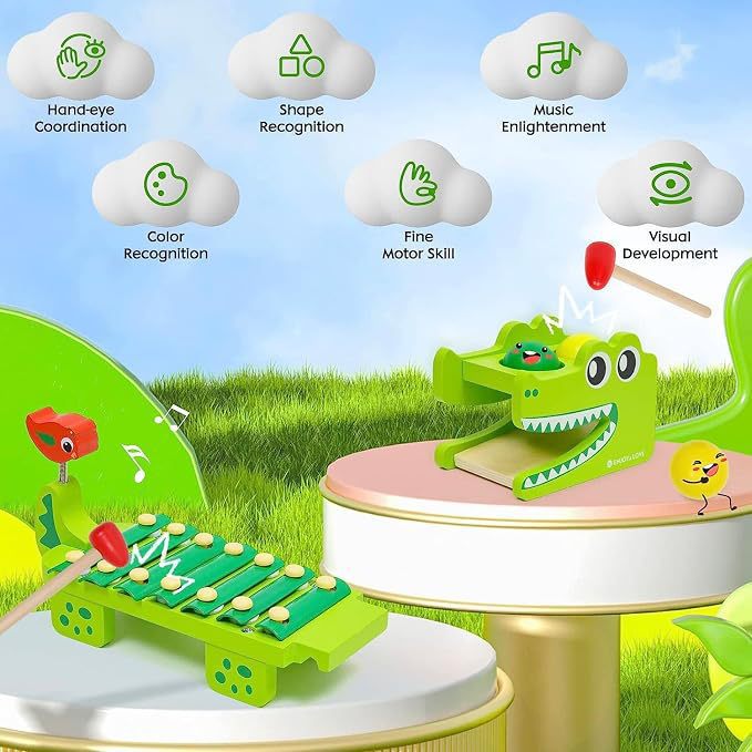Drewniany ksylofon w kształcie – Kids Toys Xylophone recenzja i cena