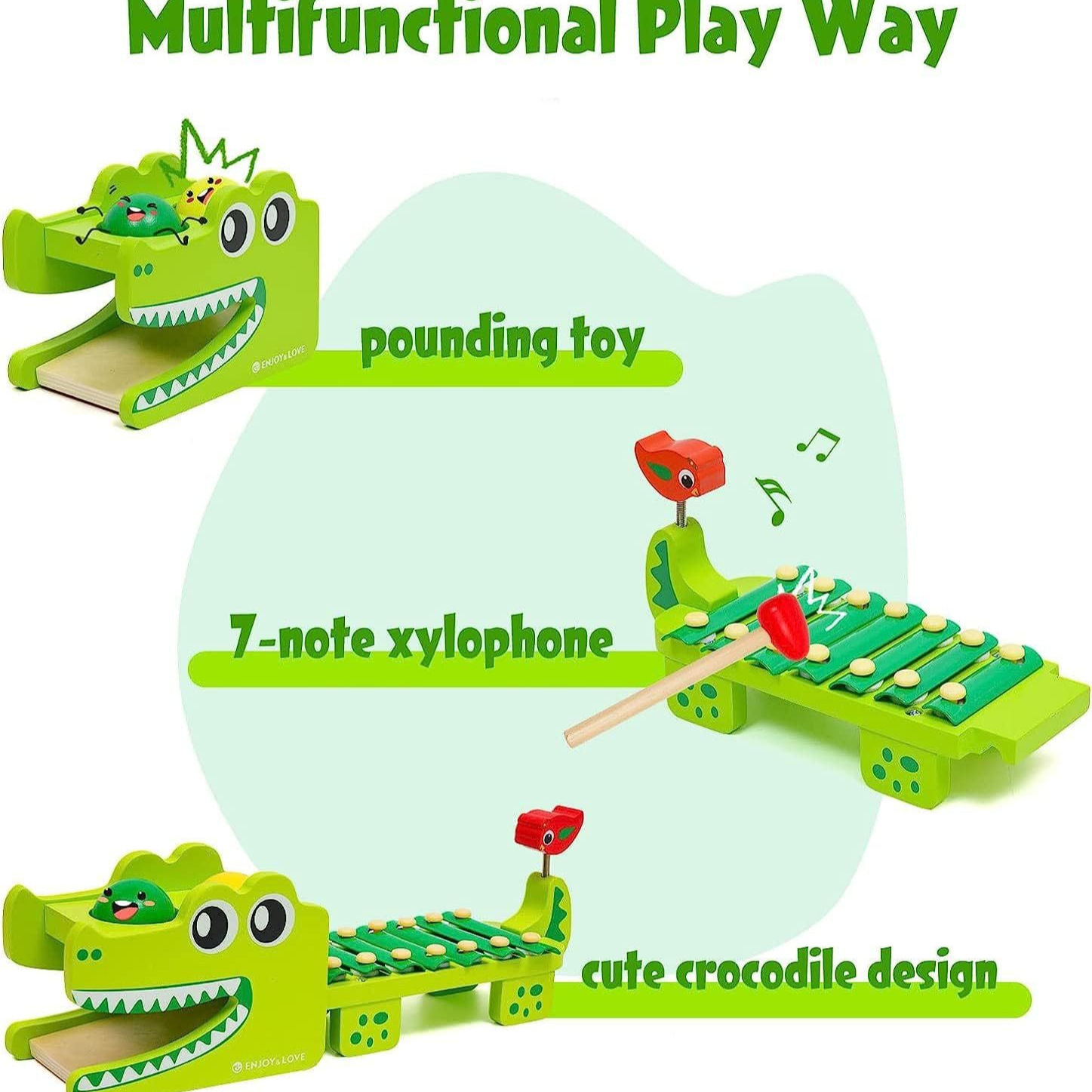 Drewniany ksylofon w kształcie – Kids Toys Xylophone recenzja i cena